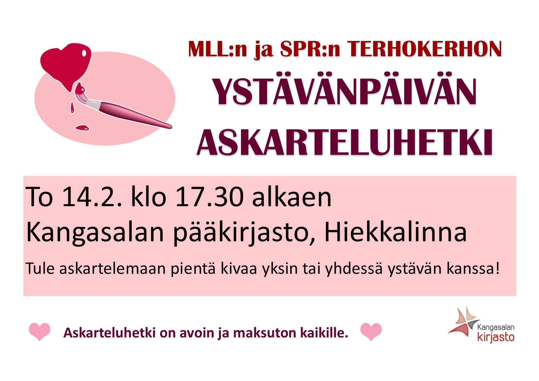 Ystävänpäivän askarteluhetki - Kangasala